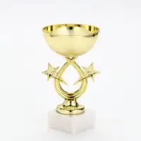 Кубок 156, наградная фигура, золото, подставка камень, 17.7 см