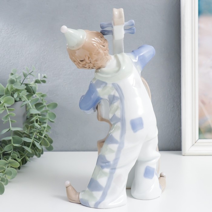 Сувенир керамика  Сувенир керамика "Клоун с контрабасом" цветной 27х12,5х15 см