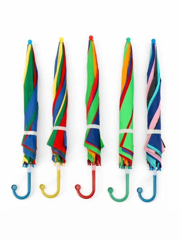 Зонт - трость детский &laquo;Радуга&raquo;, полуавтоматический, 8 спиц, R=38/43 см, d=76 см, МИКС