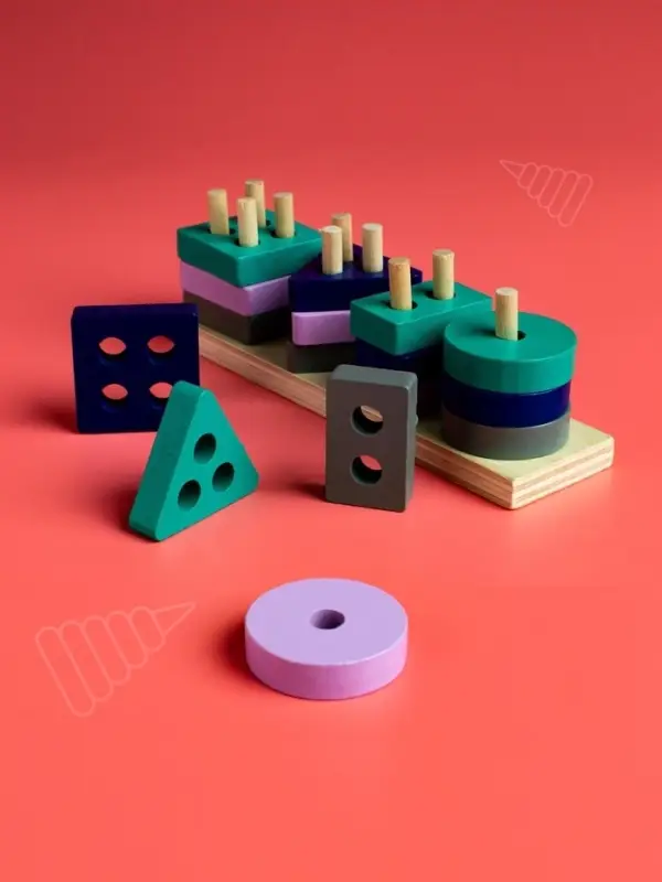 Детская развивающая пирамидка &laquo;Собери сам&raquo; 4.2&times;3.5&times;13 см