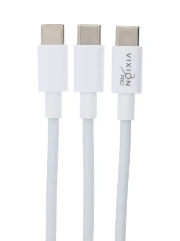 Кабель VIXION PRO VX-18, Type-C - Type-C + Type-C, 10 Вт, 1.2 м, белый