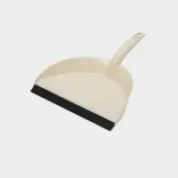 Щётка-смётка для пола с совком Malta, с кромкой, бежевая