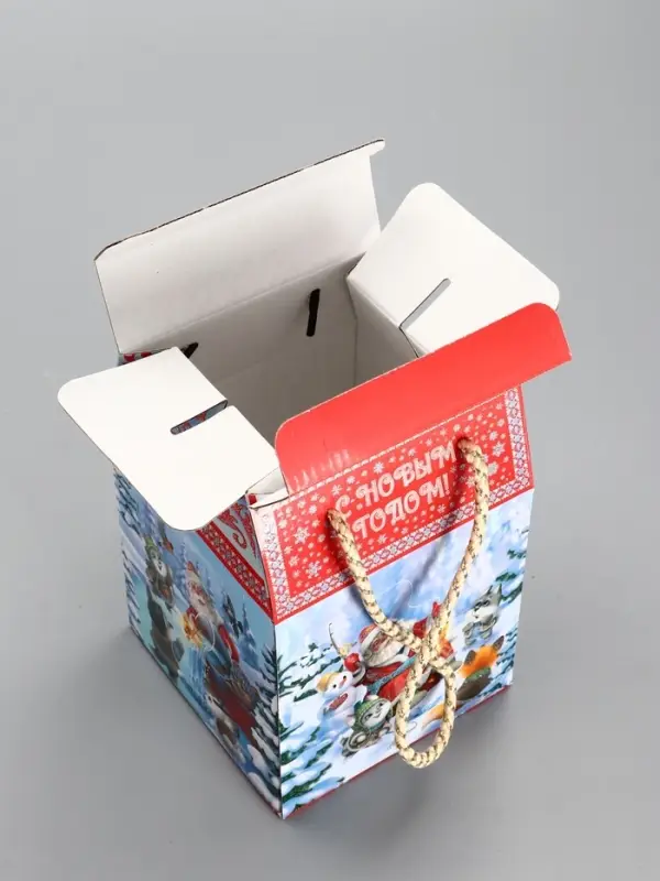 Подарочная новогодняя коробка «Золотая рыбка», для сладких подарков, 18×18×14 см Подарочная новогодняя коробка «Золотая рыбка», для сладких подарков, 18×18×14 см