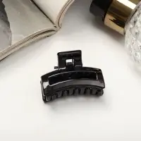 Крабик для волос &laquo;Маленькая классика&raquo;, прямоугольник, 4 см, чёрный