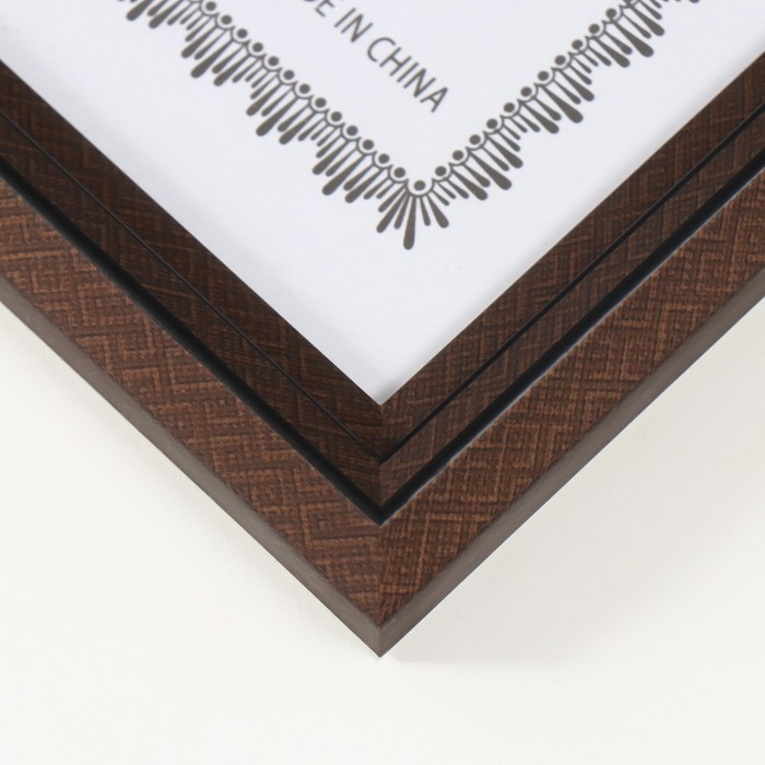 Фоторамка пластик формат А4 Фоторамка пластик формат А4 "Лестница с ромбами" шоколад 2х24х32,7 см