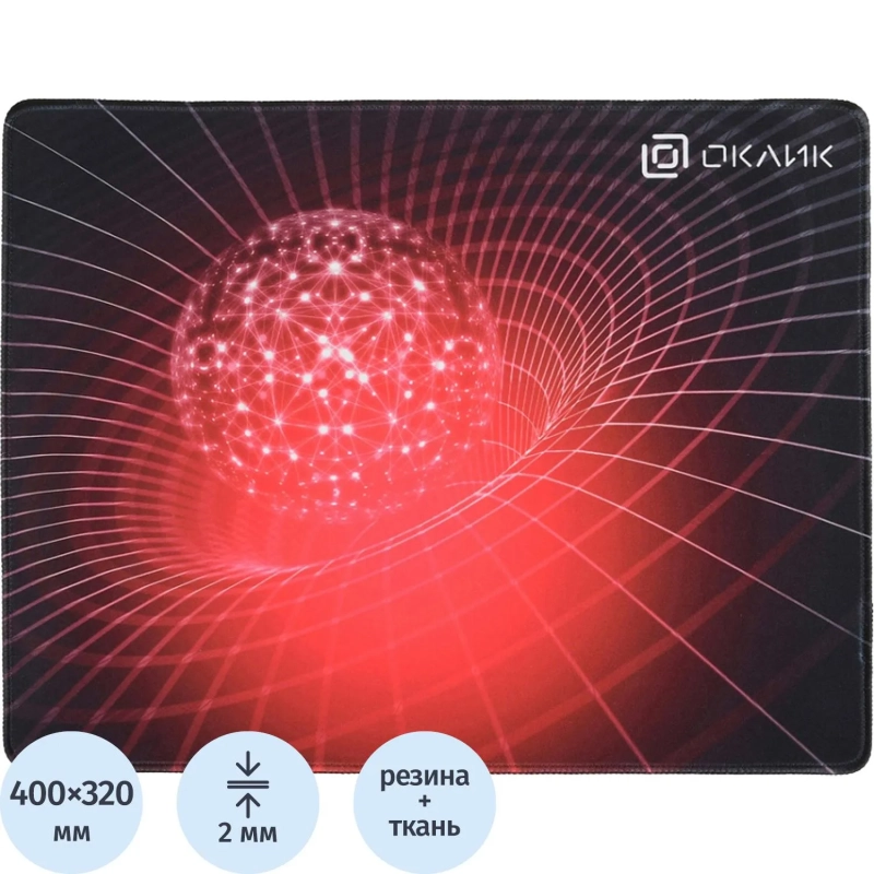 Коврик для мыши Oklick OK-FP0400 красный 400x320x2мм