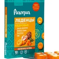Карамель леденцовая &laquo;Облепиха и мёд&raquo;, на изомальте, с живицей кедра и прополисом, блистер, 10 шт.