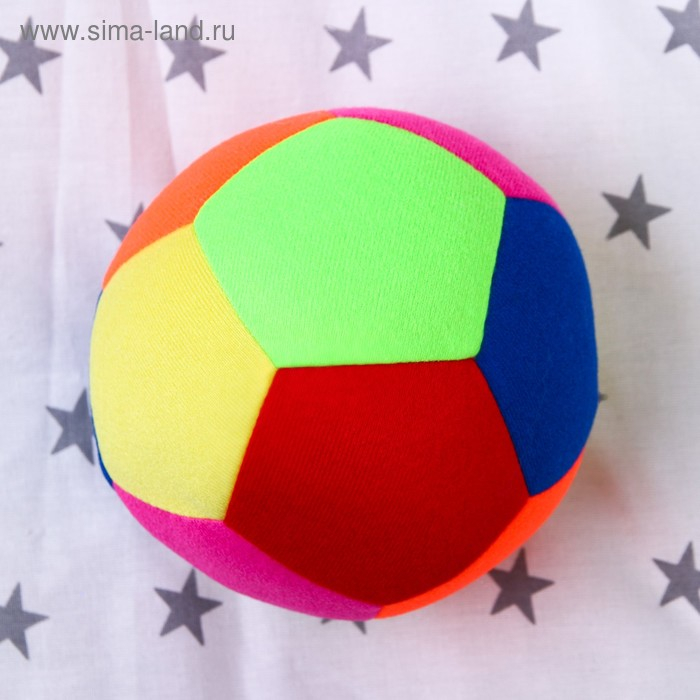 Развивающая игрушка «Мяч футбольный цветной», с бубенчиком Развивающая игрушка «Мяч футбольный цветной», с бубенчиком