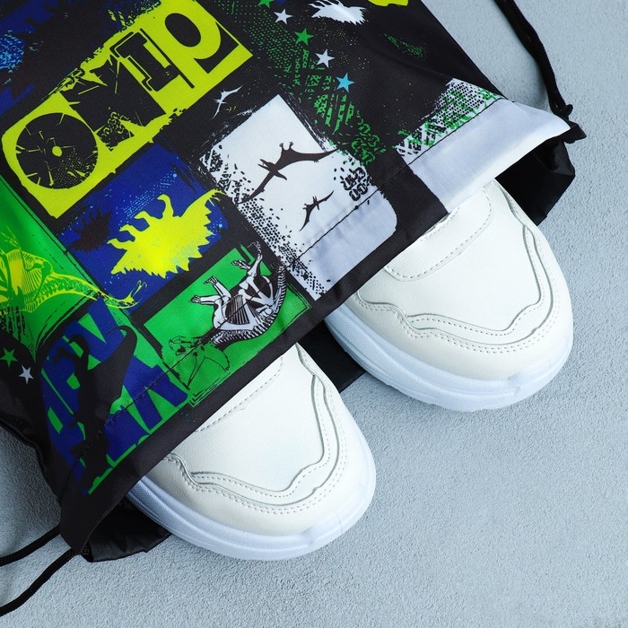 Мешок для обуви «Динотайм» болоньевый материал, 30×40 см Мешок для обуви «Динотайм» болоньевый материал, 30×40 см