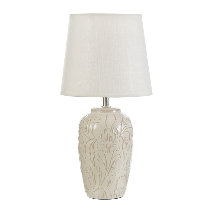 Настольная лампа Настольная лампа "Доминика" Е27 40Вт бежево-белый 18х18х37 см RISALUX