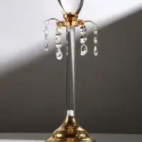 Подсвечник на 1 свечу &laquo;Фонтан&raquo;, d=2 см, 12&times;12&times;36 см
