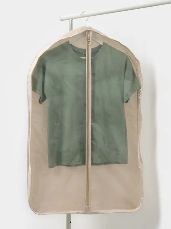 Чехол для одежды LaDо́m на молнии, 90&times;60 см, бежевый, материал батист