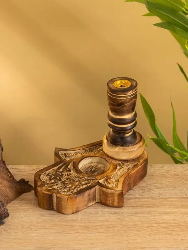 Подставка под благовония  Подставка под благовония "Рука Фатимы" дерево 15 см