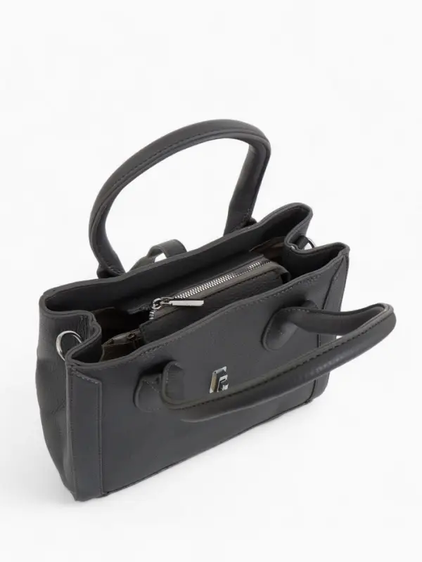 Сумка женская тоут TEXTURA на молнии, 31&times;11&times;21 см, тёмно-серая