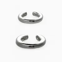 Серьги «Каффы» набор 2 шт., бублики, цвет серебро Серьги «Каффы» набор 2 шт., бублики, цвет серебро