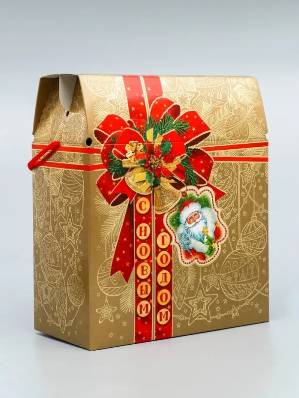 Коробка подарочная новогодняя «Золотая сумка» 21.5×25.6×11 см Коробка подарочная новогодняя «Золотая сумка» 21.5×25.6×11 см