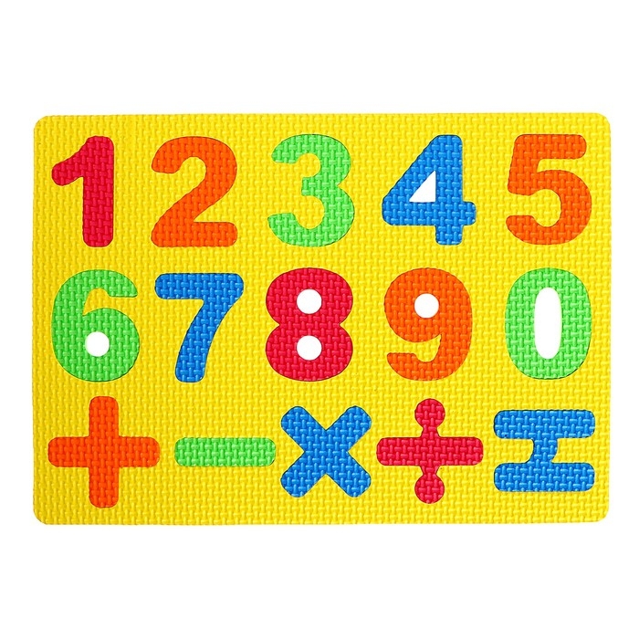 Коврик-пазл «Яркие цифры», цвета МИКС Коврик-пазл «Яркие цифры», цвета МИКС