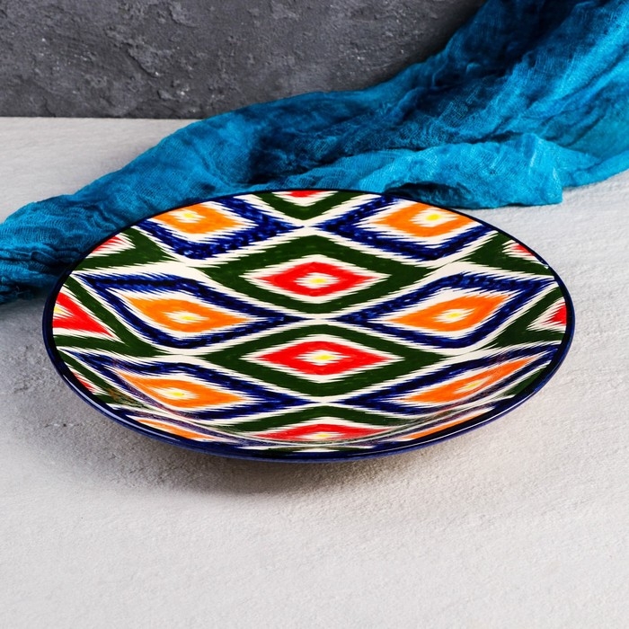 Тарелка Риштанская Керамика "Атлас", плоская, 28 см