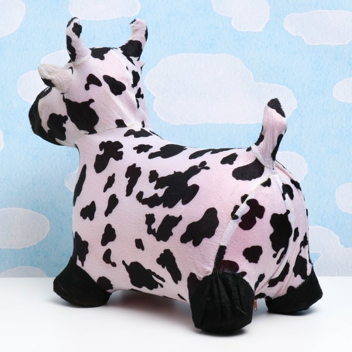 Игрушка - прыгун детская  Игрушка - прыгун детская "Коровка" резиновая надувная, 50х27см, в чехле, черно-белая