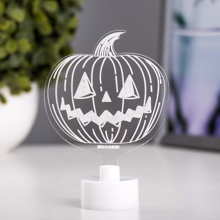 Светильник Светильник "Тыква" LED RGB 6 цветов от батареек LR1130, 3шт 8х9,5 см RISALUX