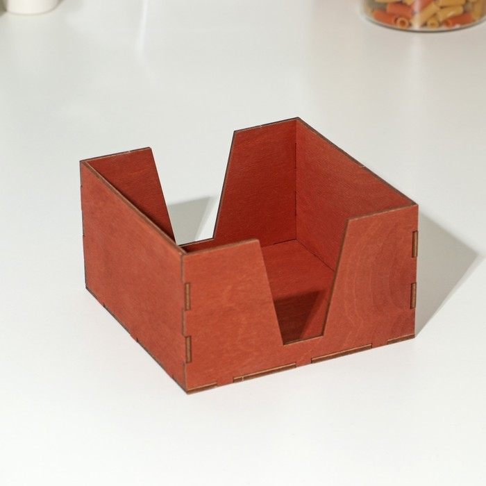 Салфетница деревянная Доляна, 13,5×13,5×8 см, цвет мокко Салфетница деревянная Доляна, 13,5×13,5×8 см, цвет мокко