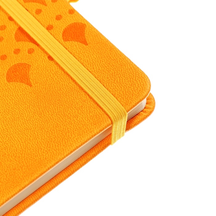 Ежедневник недатированный, формат А6, 100 листов, в клетку, обложка кожзам, на резинке, жёлтый Ежедневник недатированный, формат А6, 100 листов, в клетку, обложка кожзам, на резинке, жёлтый