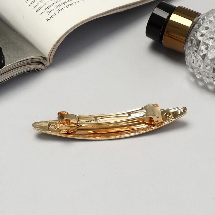 Заколка-автомат для волос Заколка-автомат для волос "Престиж" текстура, 9,5 см, золото