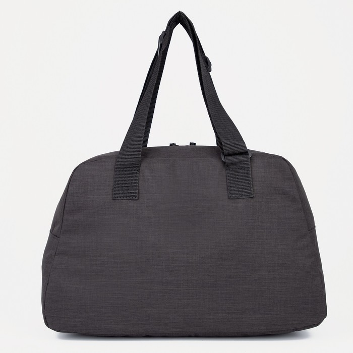 Сумка дорожная на молнии, наружный карман, длинный ремень, цвет чёрный Сумка дорожная на молнии, наружный карман, длинный ремень, цвет чёрный