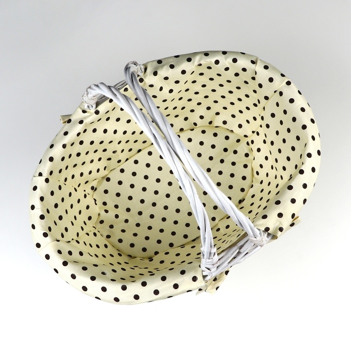 Корзина плетеная, 35х27х17 см, лоза, ткань Корзина плетеная, 35х27х17 см, лоза, ткань