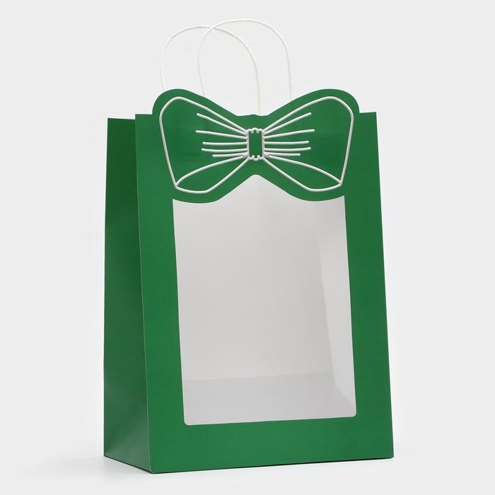 Пакет подарочный новогодний с оком Пакет подарочный новогодний с оком "Бант", 26 х 35 х 15 см.