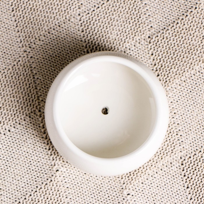 Горшок "Лайт Бонсай мини" для кактусов и суккулентов, 8х4см, белый