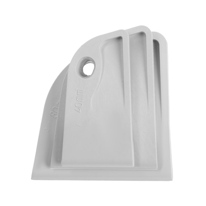 Набор шпателей ТУНДРА  Набор шпателей ТУНДРА "Парус", резина, 3 шт., 40-60-80 мм