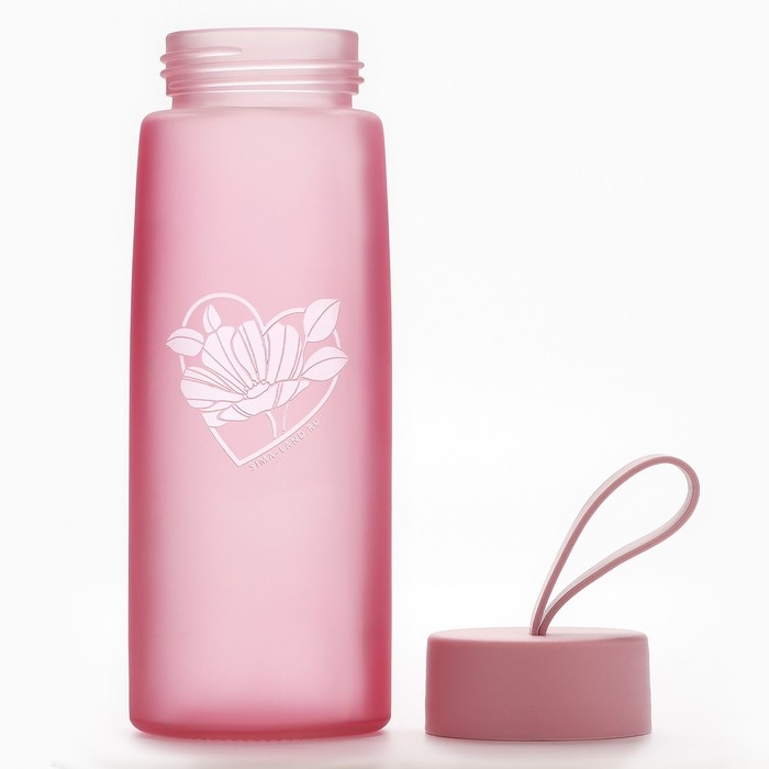 Бутылка стеклянная для воды Love, 450 мл Бутылка стеклянная для воды Love, 450 мл