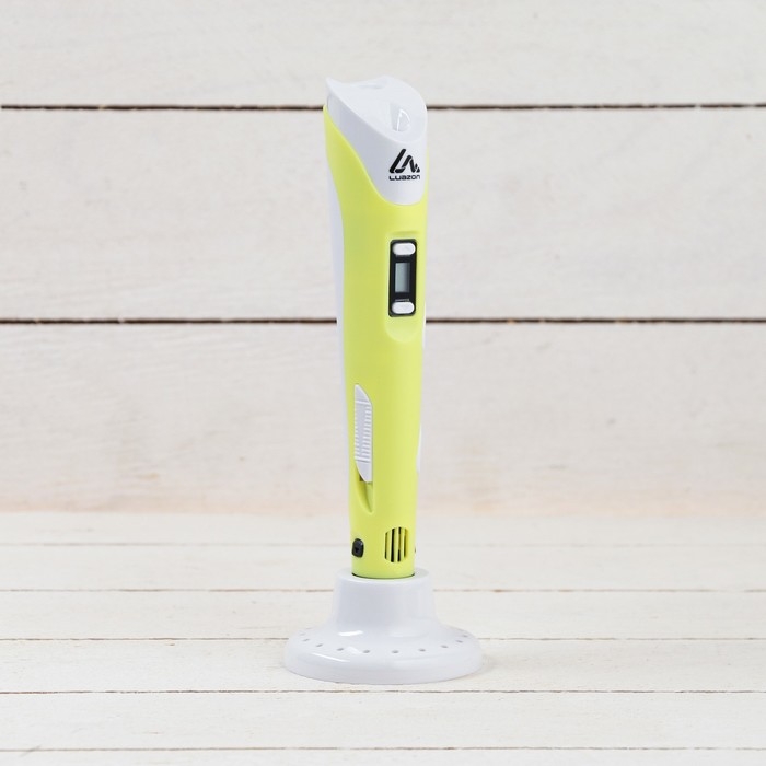 3D ручка Luazon, дисплей, работа с пластиком ABS и PLA, пластик в комплекте, жёлтая 3D ручка Luazon, дисплей, работа с пластиком ABS и PLA, пластик в комплекте, жёлтая