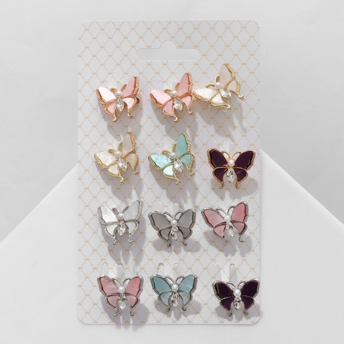 Брошь «Бабочка» эстетичная, цвет МИКС (неделимая фас. 12шт, цена за шт) Брошь «Бабочка» эстетичная, цвет МИКС (неделимая фас. 12шт, цена за шт)