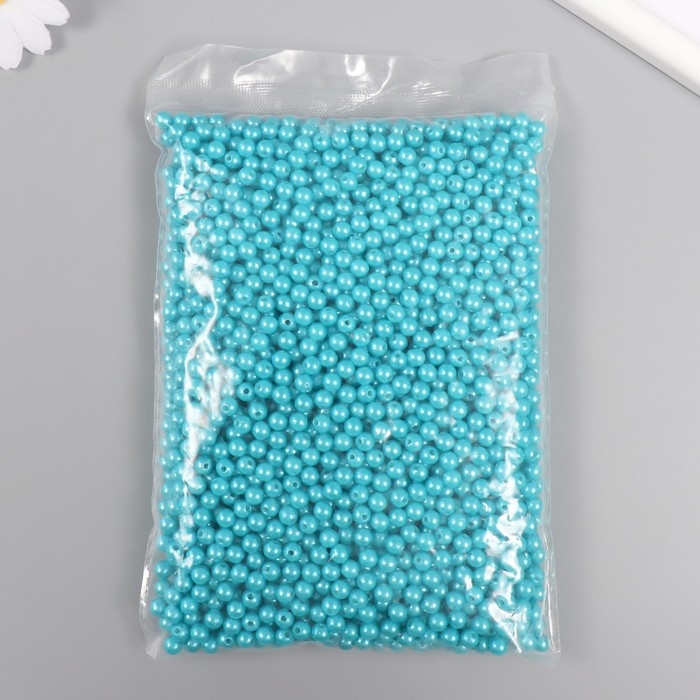 Набор бусин Набор бусин "Жемчуг" d 6 мм, 250 гр, бирюзовый