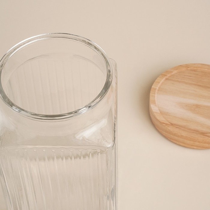 Банка стеклянная для хранения сыпучих продуктов SL Home «Афины», 2 л, 11×20,5 см, с деревянной крышкой Банка стеклянная для хранения сыпучих продуктов SL Home «Афины», 2 л, 11×20,5 см, с деревянной крышкой