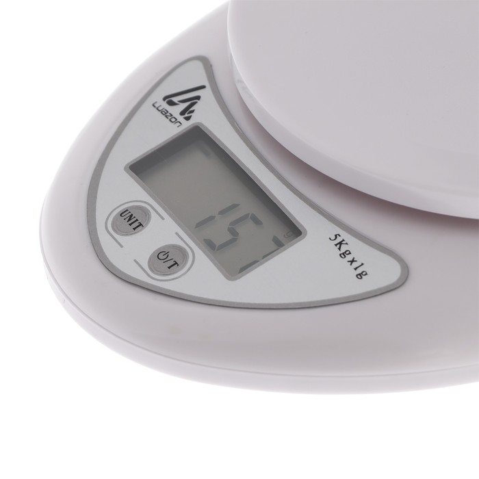 Весы кухонные Luazon LVK-501, электронные, до 5 кг, белые Весы кухонные Luazon LVK-501, электронные, до 5 кг, белые