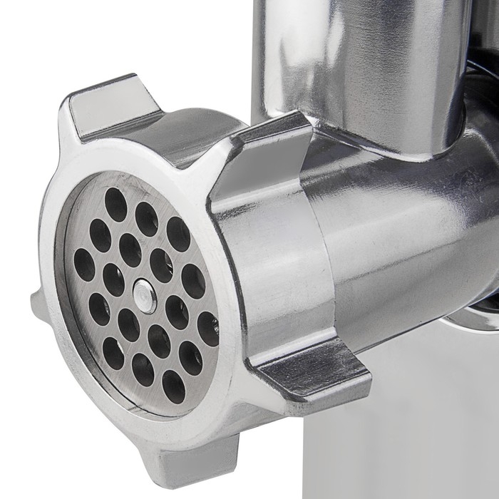 Мясорубка Galaxy GL 2400, 1200 Вт, 1.3 кг/мин, 2 насадки, реверс, серебристая Мясорубка Galaxy GL 2400, 1200 Вт, 1.3 кг/мин, 2 насадки, реверс, серебристая