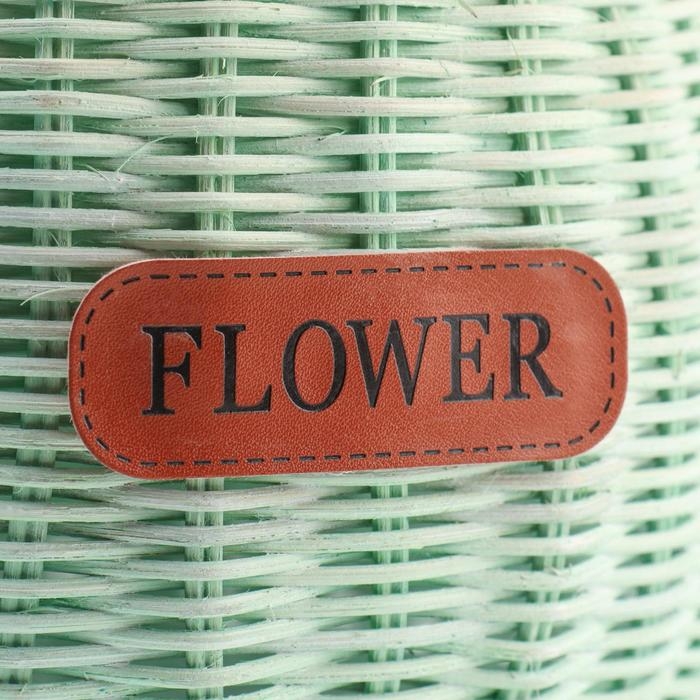 Корзина плетеная (ротанг), 15,5х15,5 см, 1 шт., светло-зелёный Корзина плетеная (ротанг), 15,5х15,5 см, 1 шт., светло-зелёный