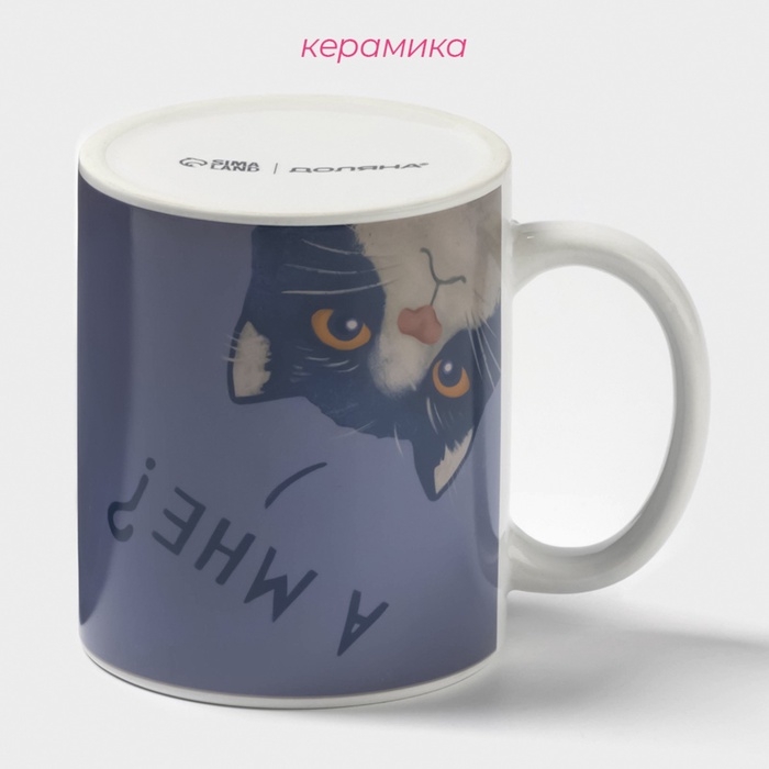 Кружка-хамелеон  "А мне?" 350 мл белая