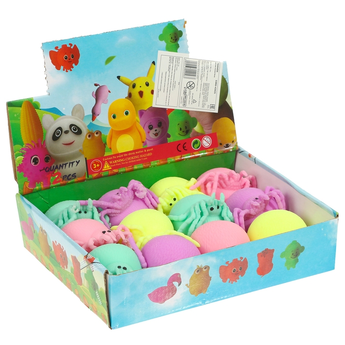 Мялка &laquo;Паук&raquo; с гидрогелем, цвета МИКС