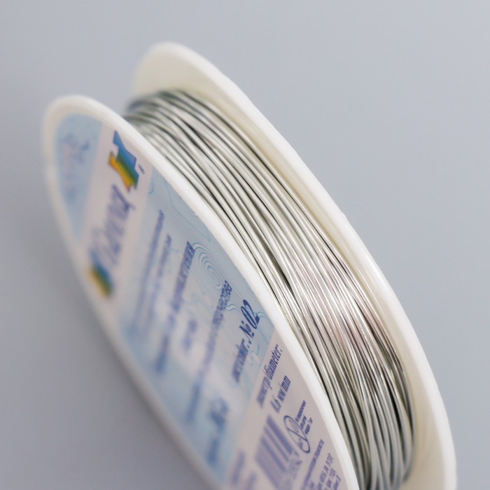 Проволока для бисера   Проволока для бисера  "Gamma" 10 м ± 0.5 м под серебро