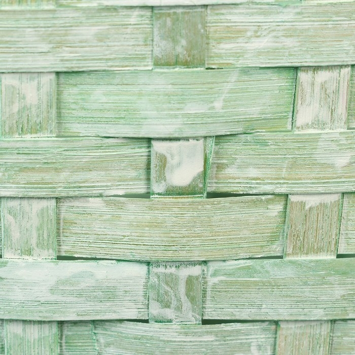 Корзина плетеная, 26 х 13 х 11 см, зелёная, бамбук Корзина плетеная, 26 х 13 х 11 см, зелёная, бамбук