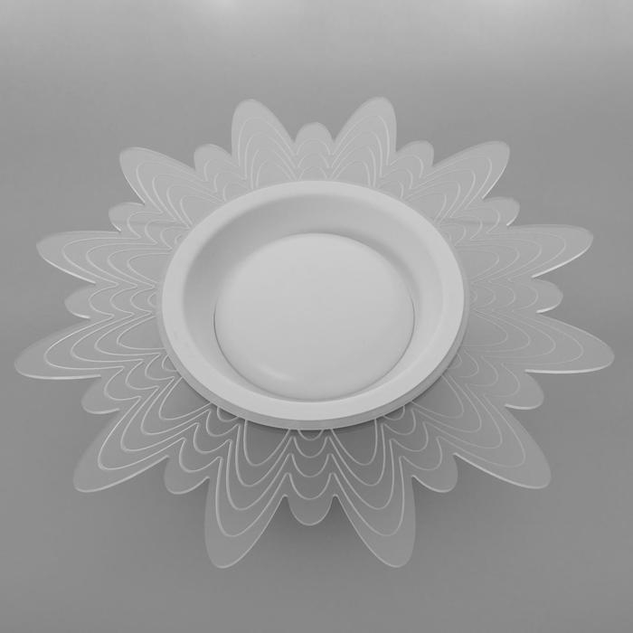 Люстра с ПДУ 1195/1 LED 52Вт 3000-6000К диммер белый-прозрачный 50х50х8 см BayerLux
