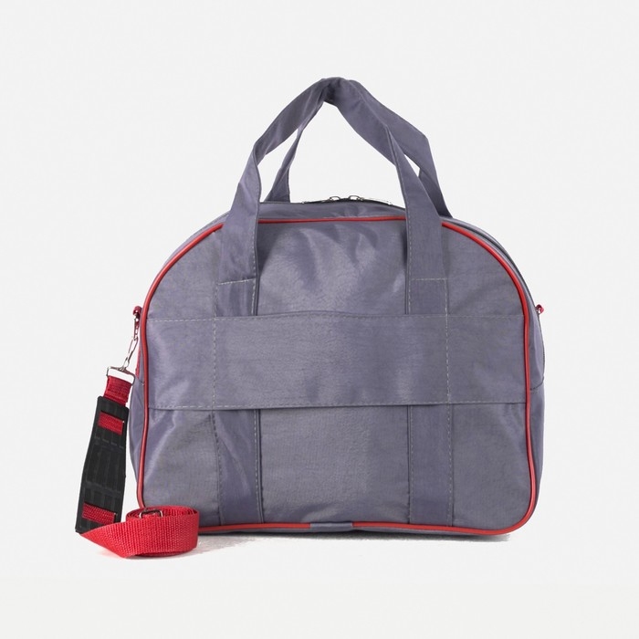 Чемодан малый 20" с сумкой, отдел на молнии, наружный карман, цвет серый