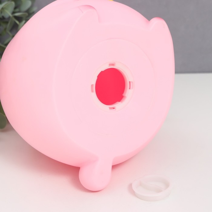 Копилка пластик Копилка пластик "Зайчик - пухляш с сердцем/цветком" МИКС 16х15,5х23 см