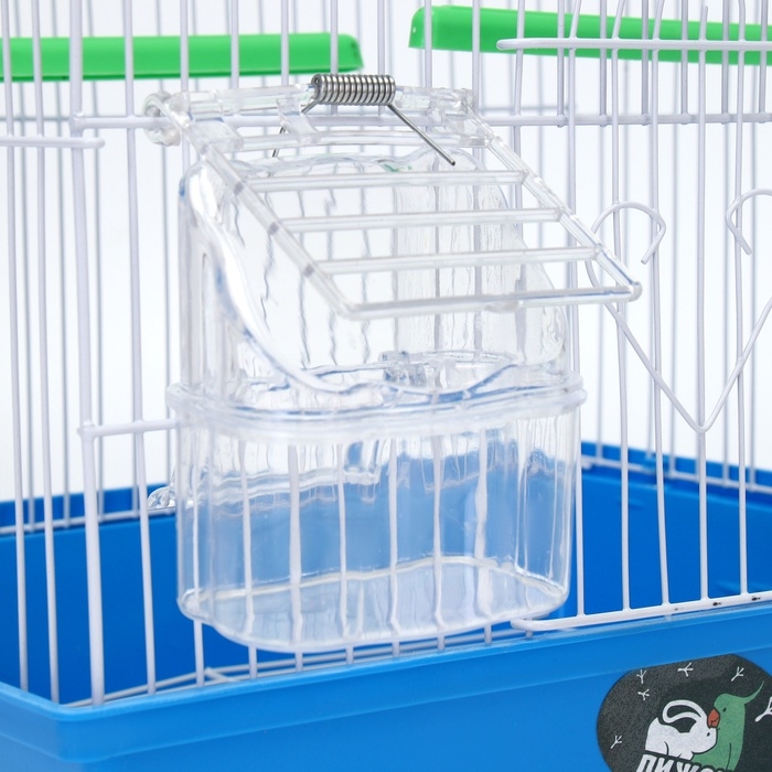 Клетка для птиц фигурная, 30 х 23 х 39 см, синяя Клетка для птиц фигурная, 30 х 23 х 39 см, синяя