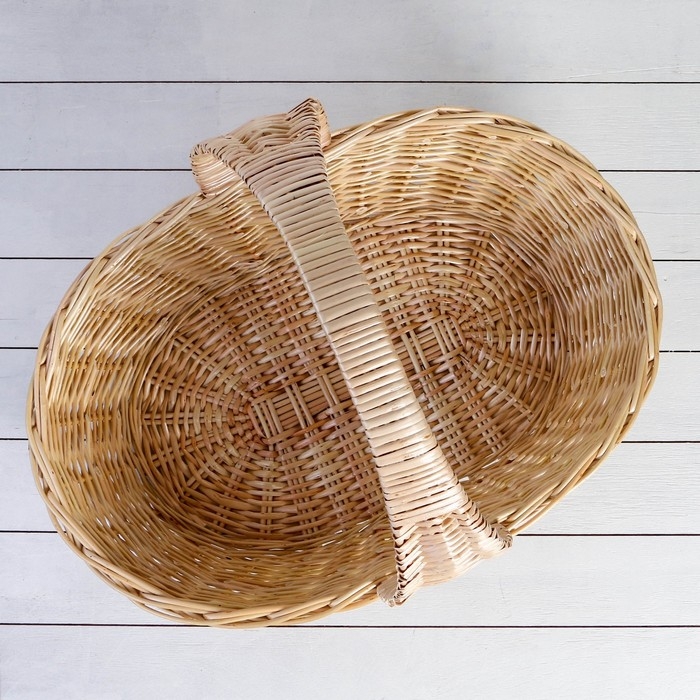 Корзина продуктовая, 62×41×18/50 см, ручное плетение, ива Корзина продуктовая, 62×41×18/50 см, ручное плетение, ива