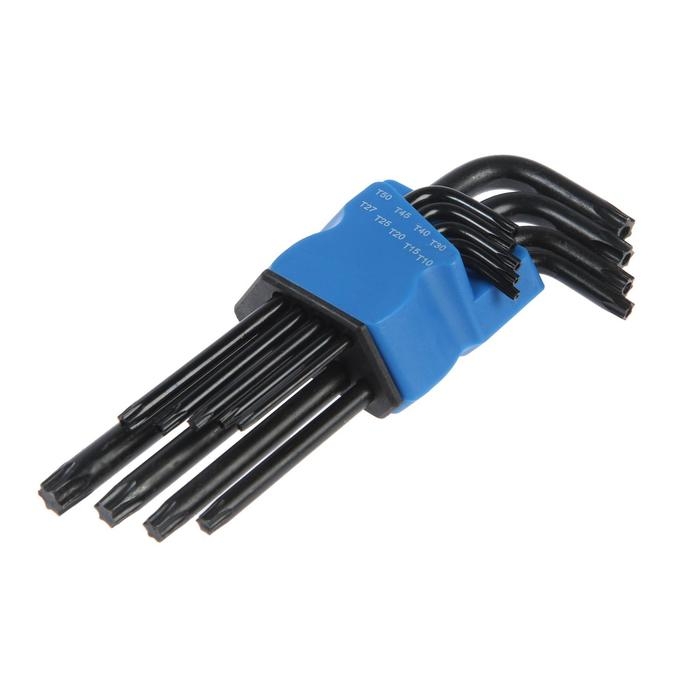 Набор ключей ТУНДРА black, TORX Tamper, удлиненные, CrV, TT10 - TT50, 9 шт. Набор ключей ТУНДРА black, TORX Tamper, удлиненные, CrV, TT10 - TT50, 9 шт.